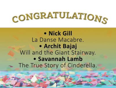 Writing Competition Winners!